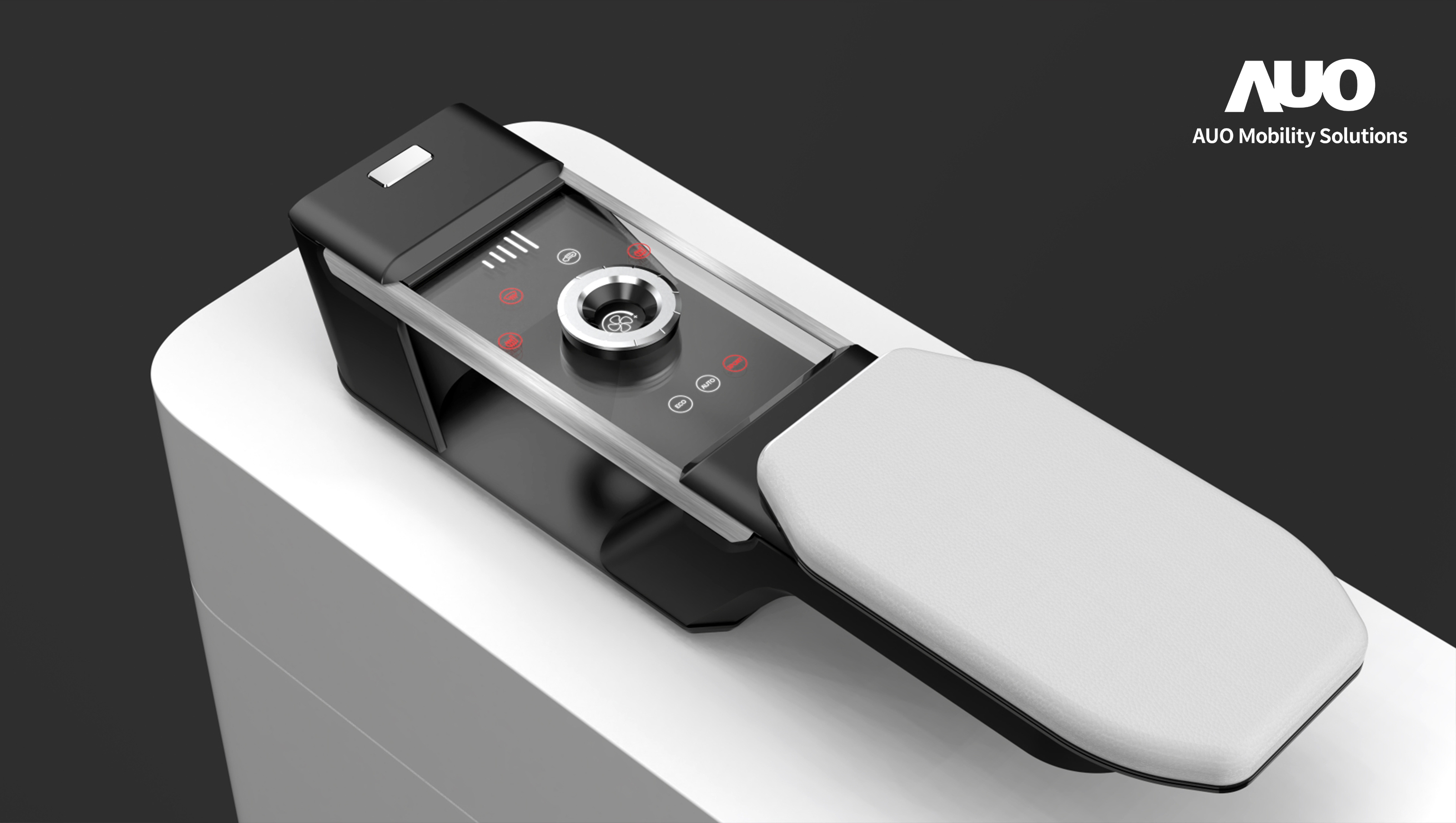 jinnian金年会智慧行动全新发表INVISY隐形科技系列，CrystalSense Console以最简约的机构设计，提供直觉控制的主动触觉回馈与压力感测，并且动态呈现、仅在需要时显示，打造未来座舱的极致互动体验。