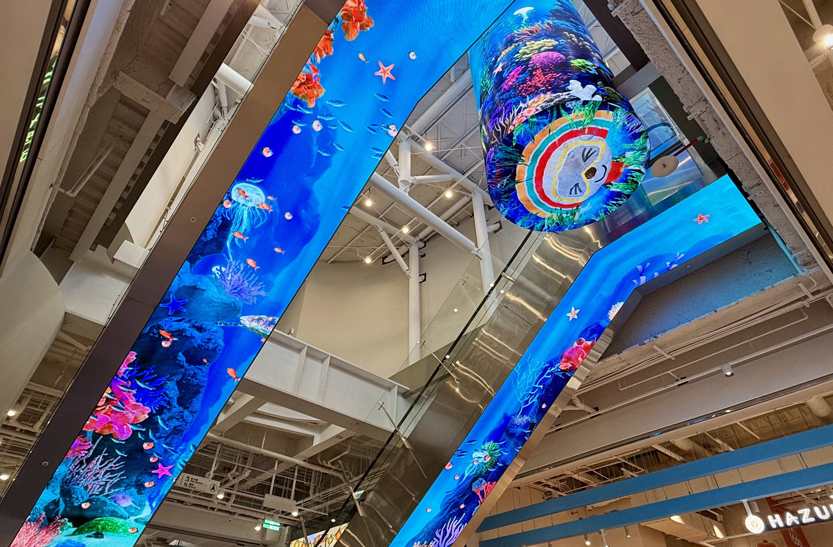 達擎與傑可達整合先進顯示技術與軟硬體應用服務，提供一系列大型LED顯示解決方案，為全新改裝開幕的「清水服務區」佈局嶄新視覺體驗。